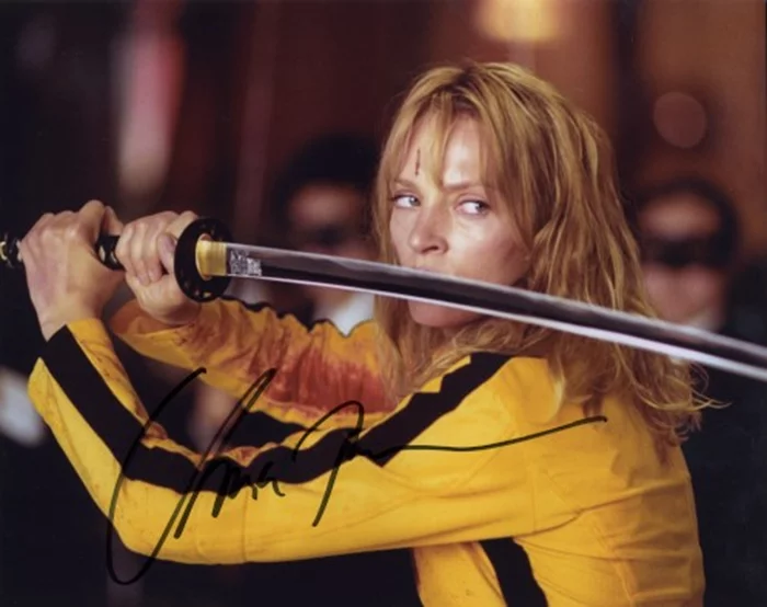 Uma Thurman autograph