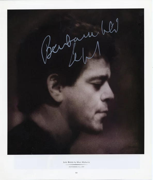 Lou Reed autograph