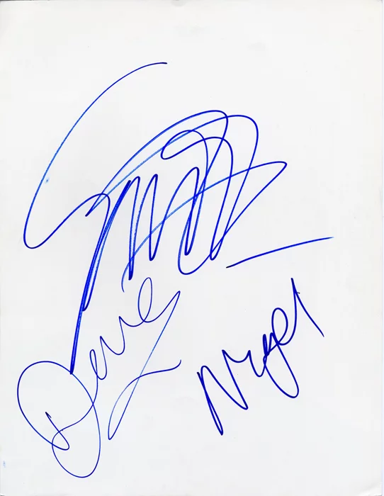 Bush autograph