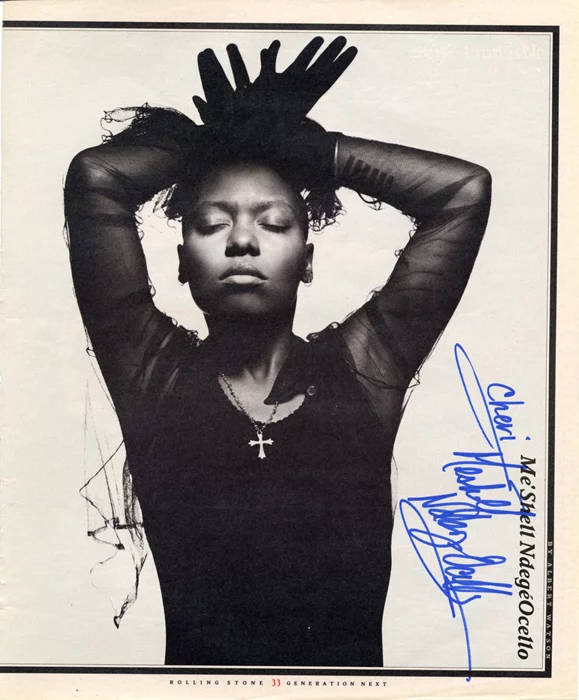 Me'Shell NdegeOcello autograph