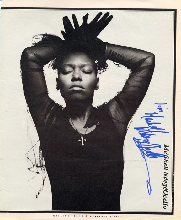 Me'Shell NdegeOcello autograph