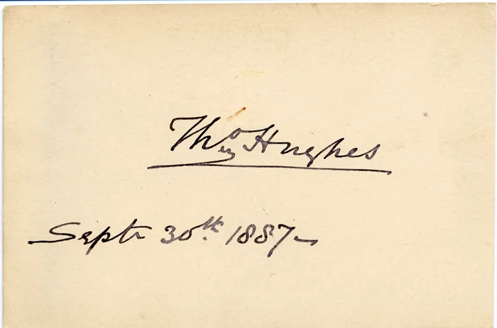 Thomas Hughes autograph