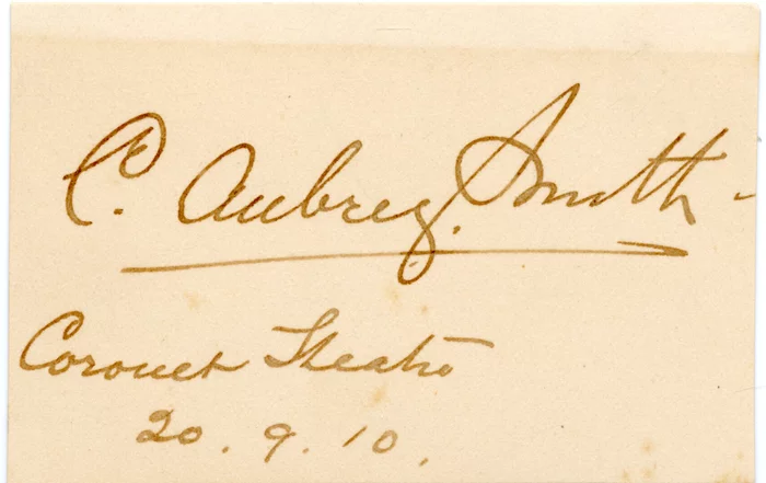 C. Aubrey Smith autograph