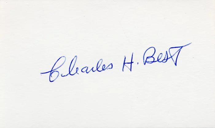 Charles Best autograph
