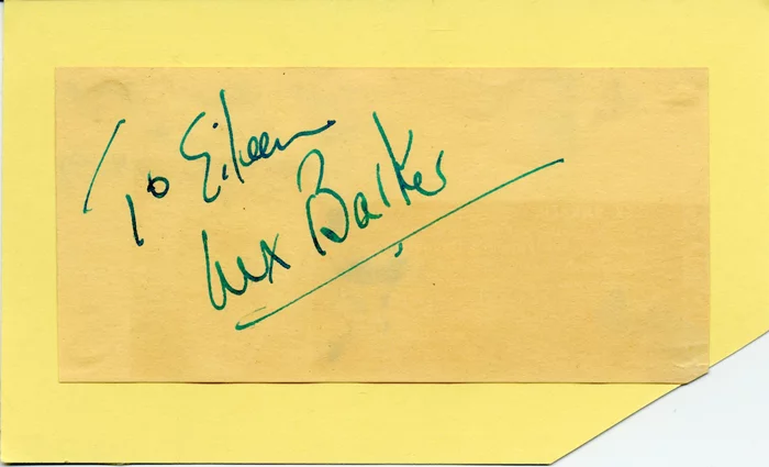 Lex Barker autograph