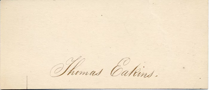 Thomas Eakins autograph