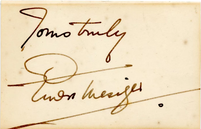 Ernest Thesiger autograph