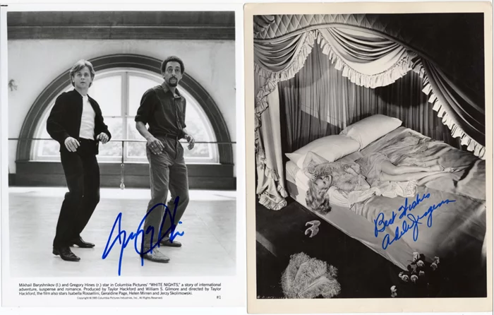 Gregory Hines & Adele Jergens autograph