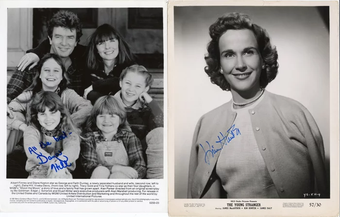 Kim Hunter & Dana Hill autograph