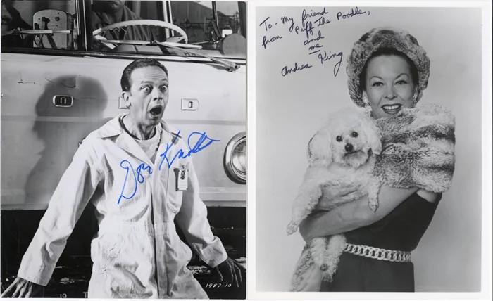 Don Knotts & Andrea King autograph