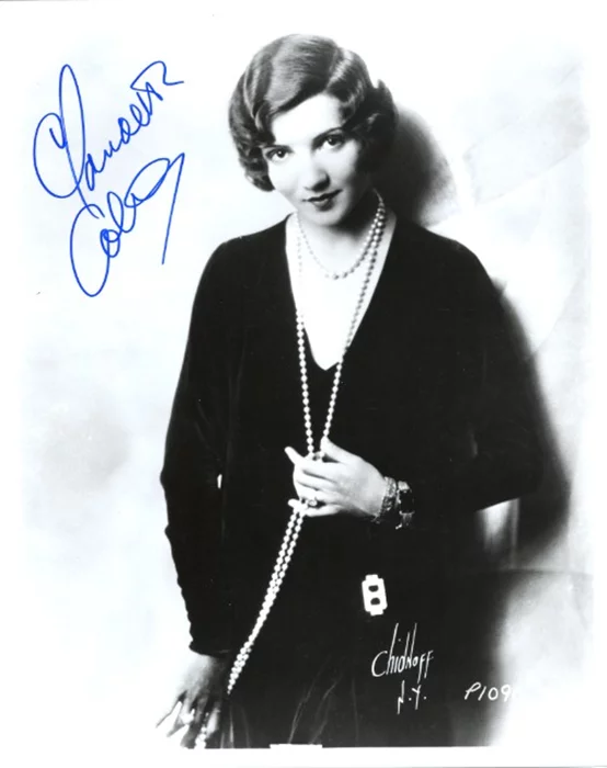 Claudette Colbert autograph