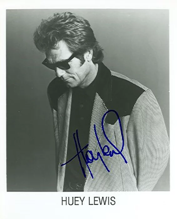Huey Lewis autograph