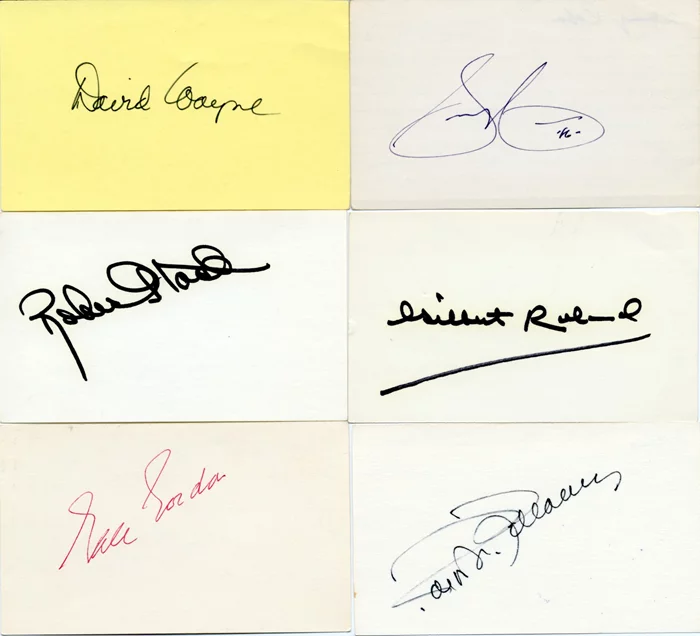 Deceased Actor Signature Lot autograph