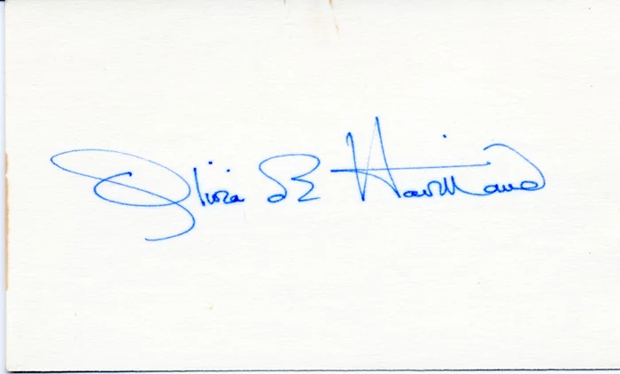 Olivia de Havilland autograph