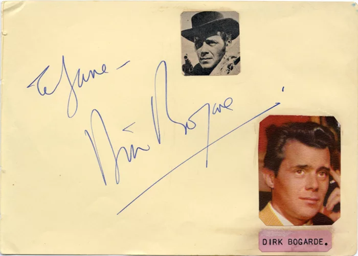 Dirk Bogarde autograph