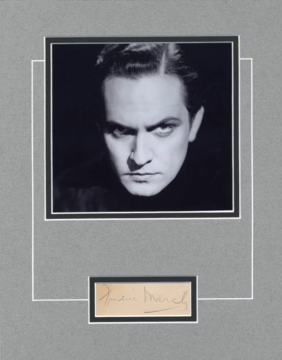 Fredric March autograph