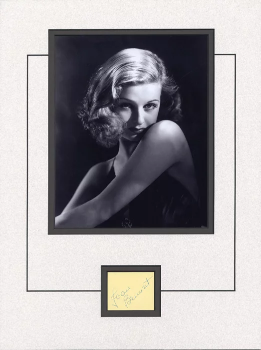 Joan Bennett autograph