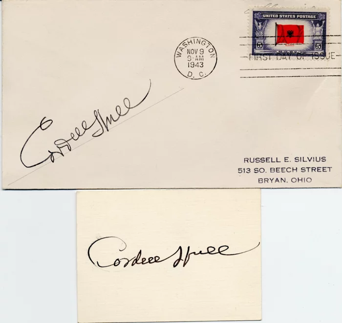 Cordell Hull autograph