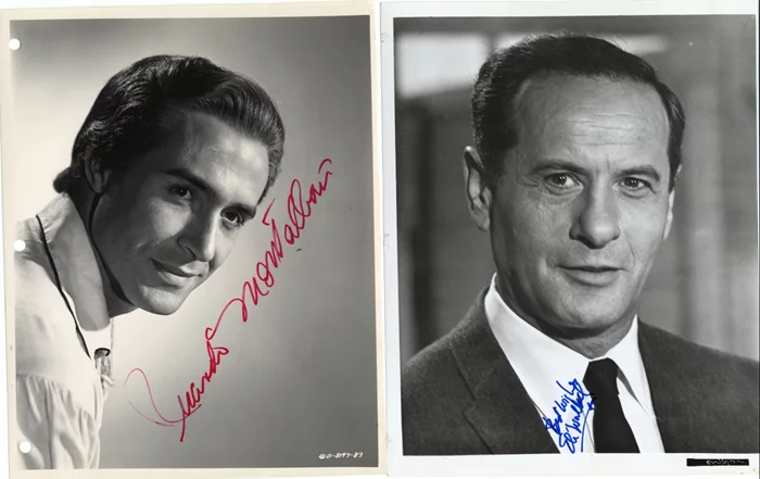 Eli Wallach & Ricardo Montalban autograph