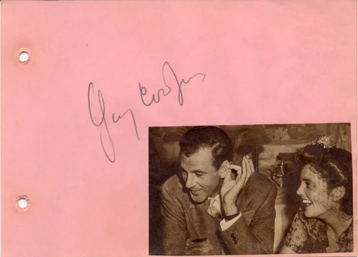 Gary Cooper autograph