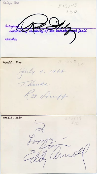 Country Singers Signature Lot autograph