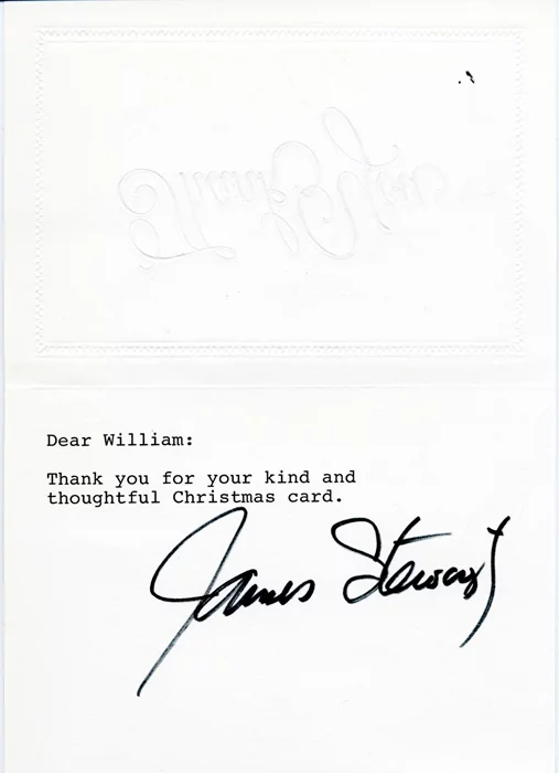 James Stewart autograph