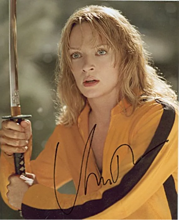 Uma Thurman autograph