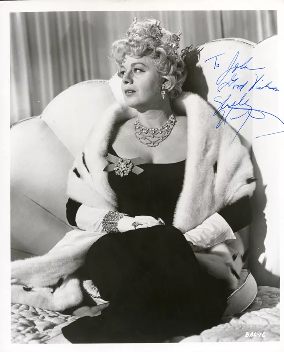Shelley Winters autograph