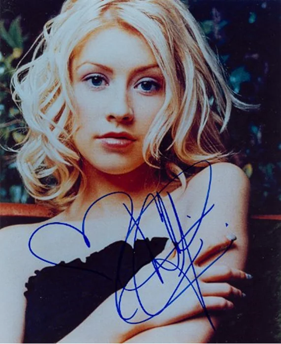 Christina Aguilera autograph