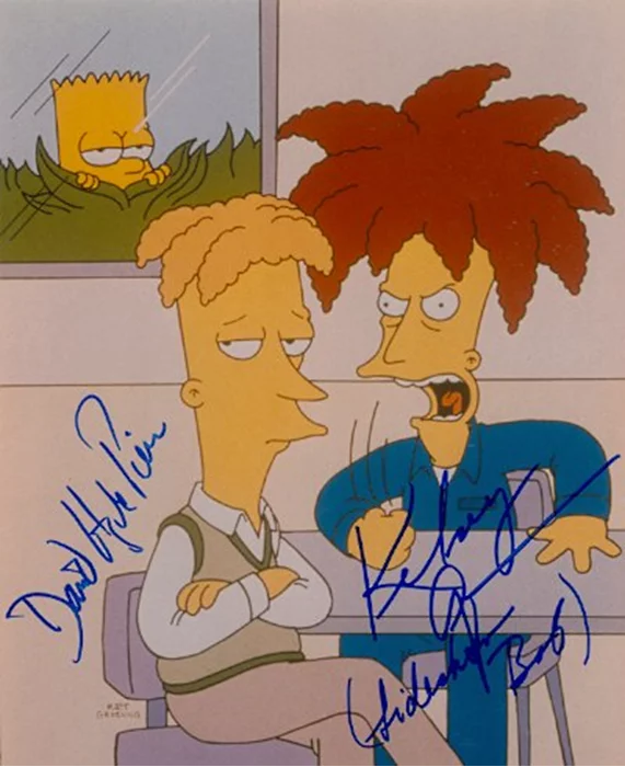 The Simpsons autograph