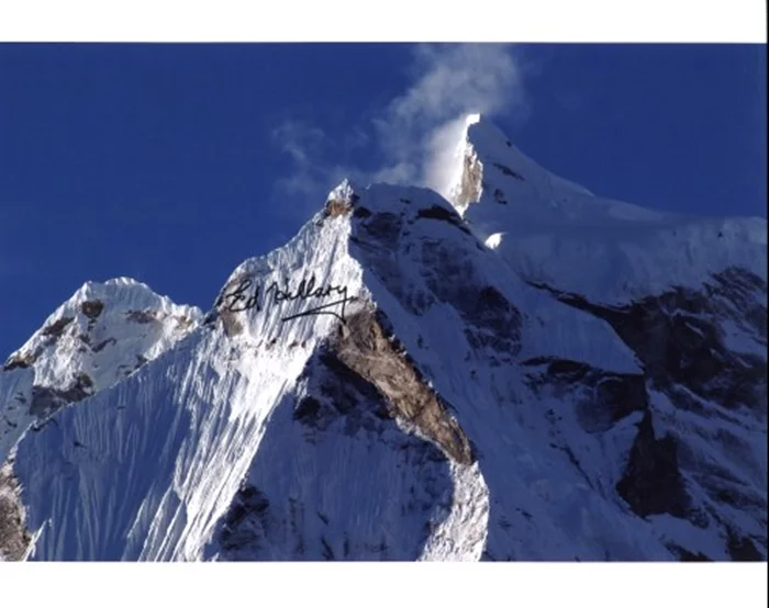 Sir Edmund Hillary autograph