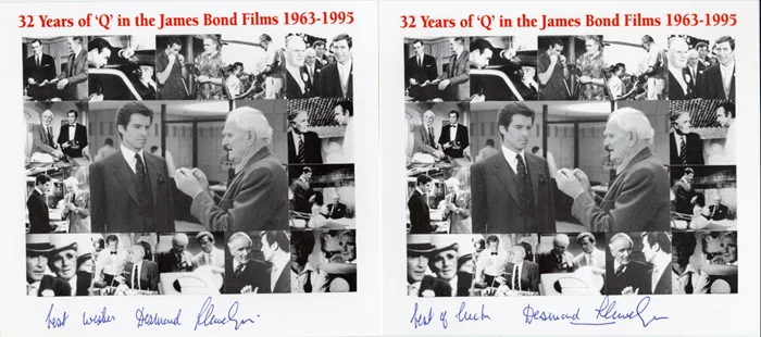 Desmond Llewelyn autograph