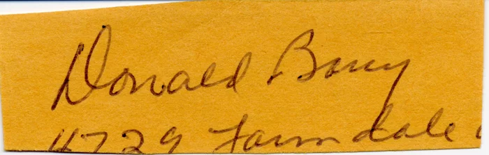 Don 'Red' Barry autograph
