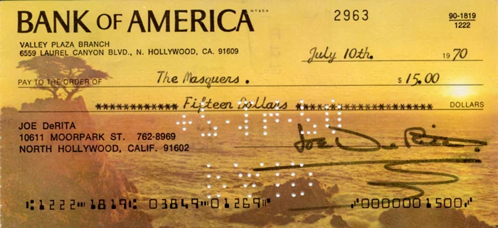 Curly Joe DeRita autograph