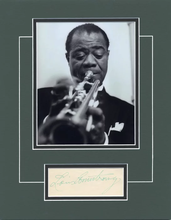 Louis Armstrong autograph