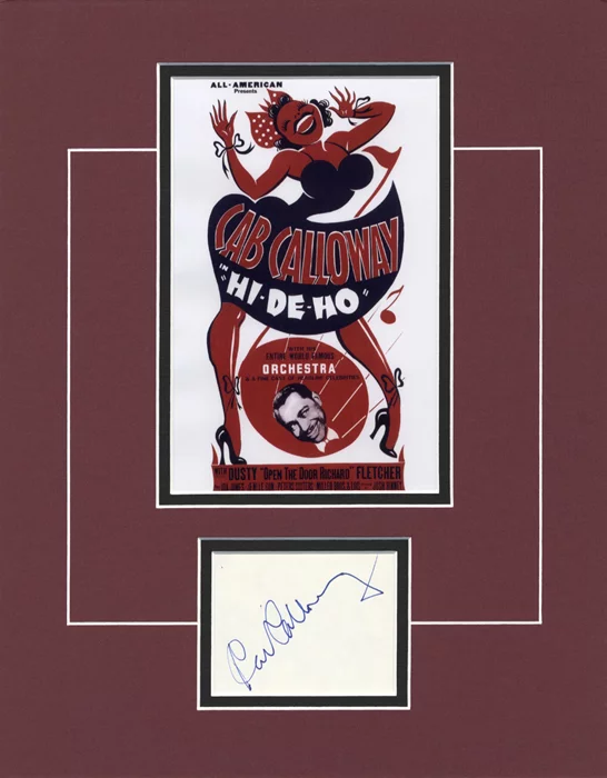 Cab Calloway autograph
