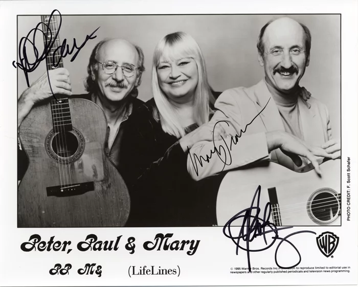 Peter, Paul and Mary autograph
