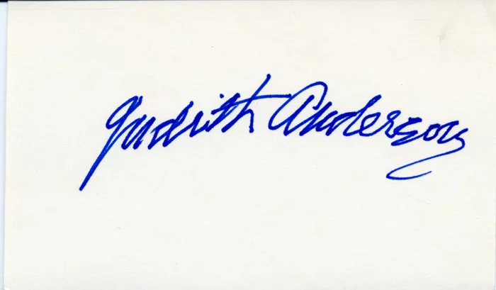Dame Judith Anderson autograph