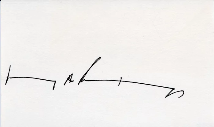 Henry Kissinger autograph