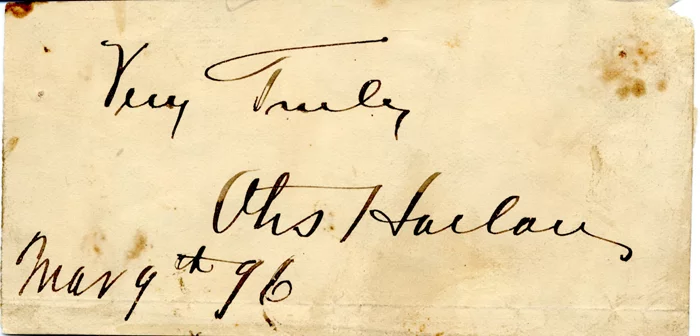Otis Harlan autograph