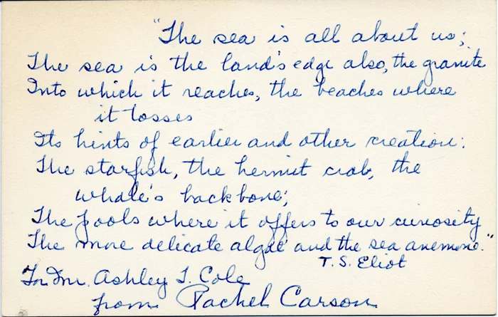 Rachel Carson autograph