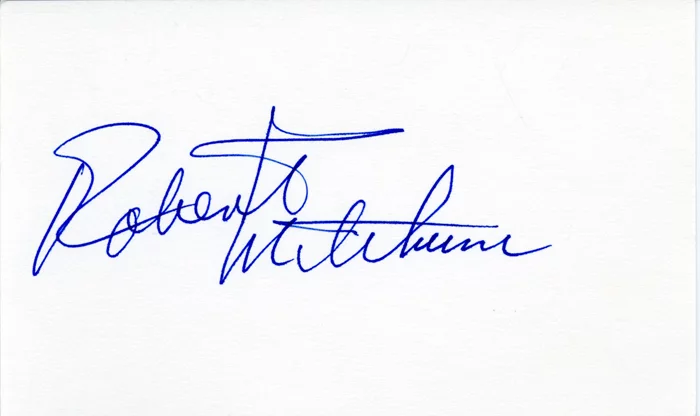 Robert Mitchum autograph