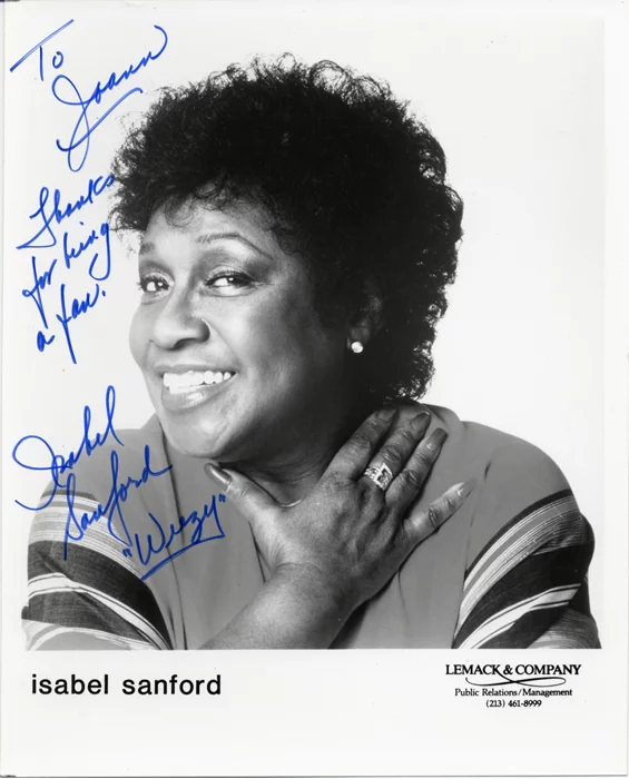 Isabel Sanford autograph