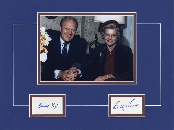 Gerald & Betty Ford autograph