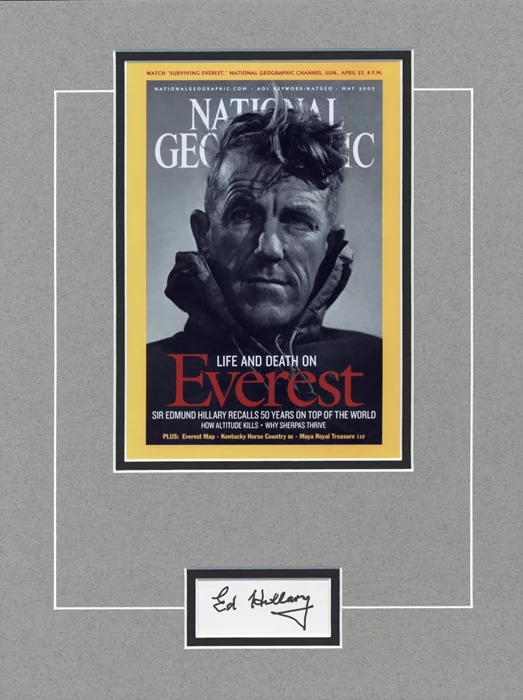 Sir Edmund Hillary autograph
