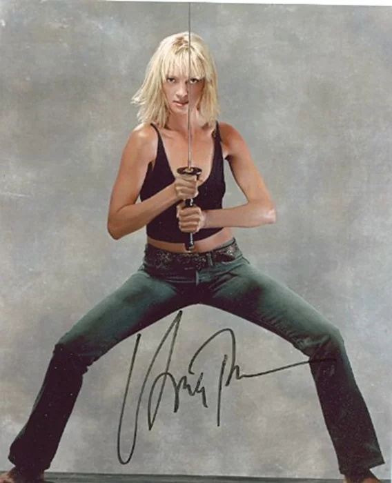 Uma Thurman autograph