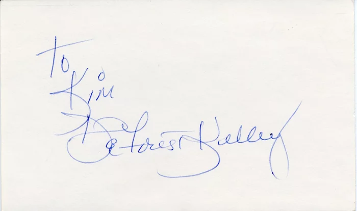 Deforest Kelley autograph