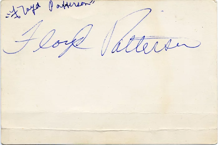Floyd Patterson autograph