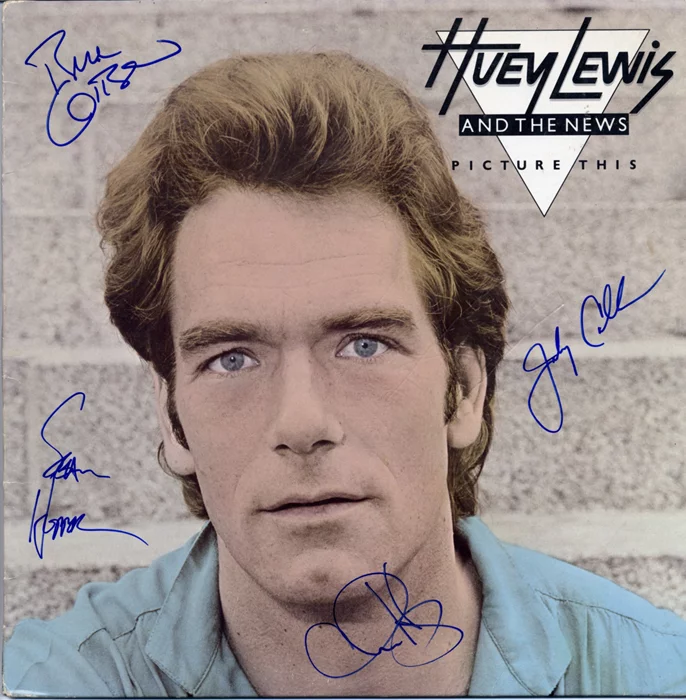 Huey Lewis and The News autograph