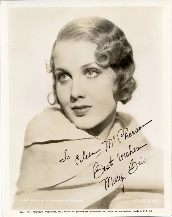 Mary Brian autograph